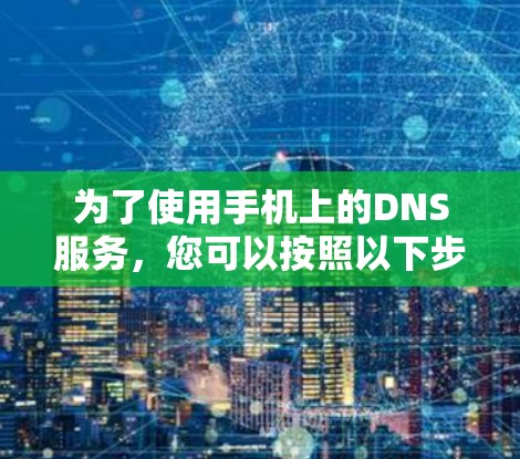 为了使用手机上的DNS服务，您可以按照以下步骤操作