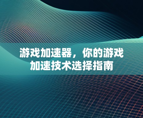游戏加速器,你的游戏加速技术选择指南
