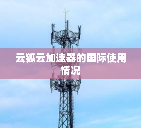 云狐云加速器的国际使用情况