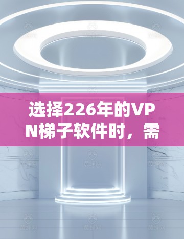 选择226年的VPN<strong>梯子</strong>软件时,需要综合考虑多个因素,以下是一步步的指南