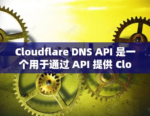 Cloudflare DNS API 是一个用于通过 API 提供 Cloudflare DNS 网站服务的工具，旨在为Web服务器提供DNS服务。以下是对该工具的详细介绍