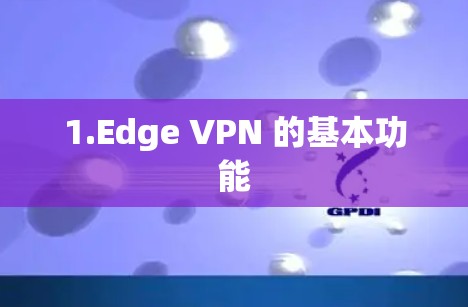 1.Edge VPN 的基本功能