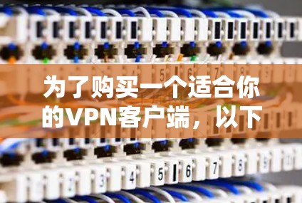 为了购买一个适合你的VPN客户端，以下是一个综合考虑的因素和建议