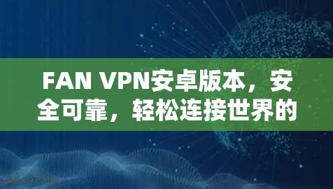 FAN VPN安卓版本，安全可靠，轻松连接世界的通信通道