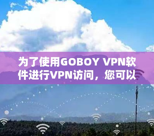 为了使用GOBOY VPN软件进行VPN访问,您可以按照以下步骤操作