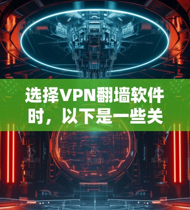 选择VPN<strong>翻墙软件</strong>时，以下是一些关键步骤和建议