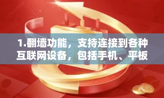 1.翻墙功能，支持连接到各种互联网设备，包括手机、平板、电脑和服务器