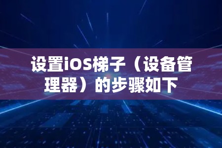 设置iOS<strong>梯子</strong>（设备管理器）的步骤如下